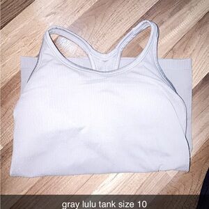lululemon athletica Gray Tank Top